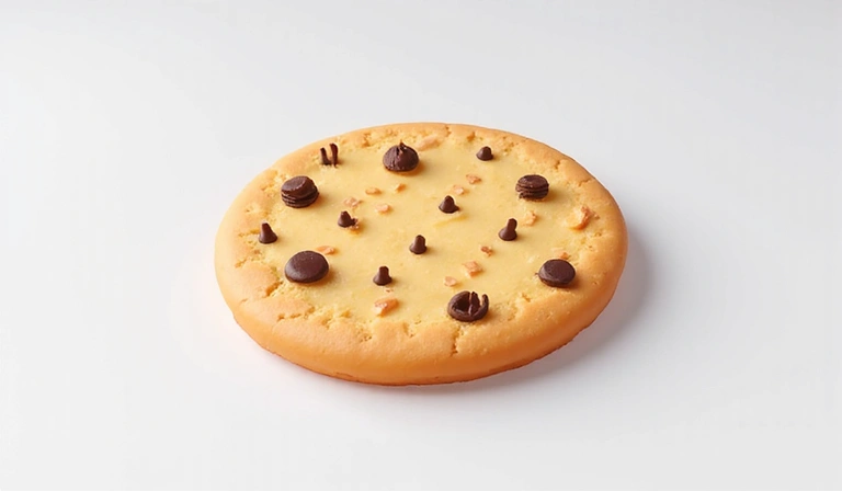 Ilustración de una galleta digital representando una cookie en la web