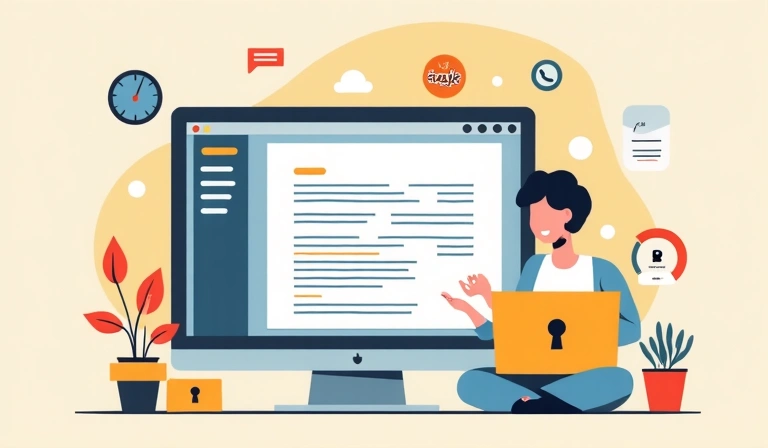 Ilustración de seguridad de datos y privacidad en línea